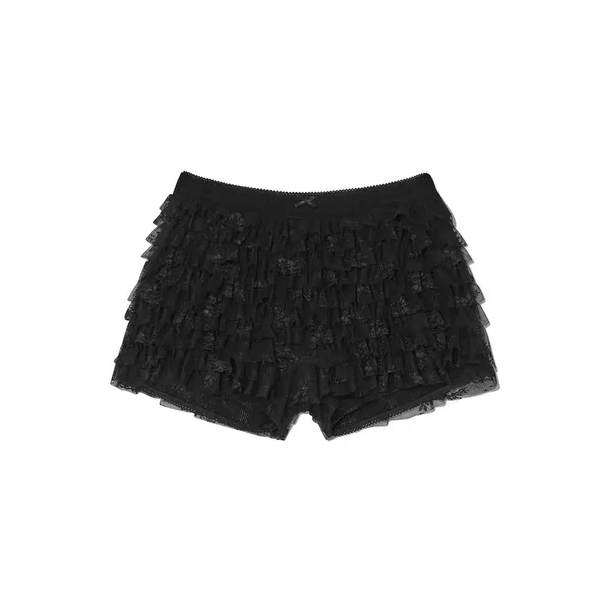 글로니 바지 POLLY LACE BLOOMER SHORTS (BLACK)