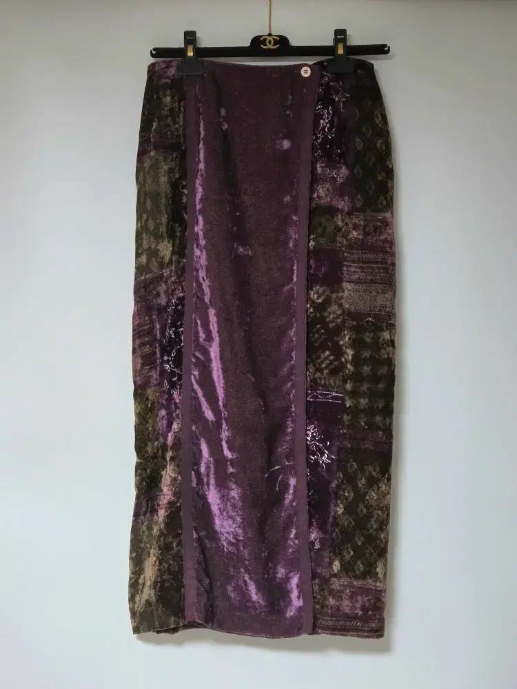 에트로 ETRO 벨벳 프린트 스커트
