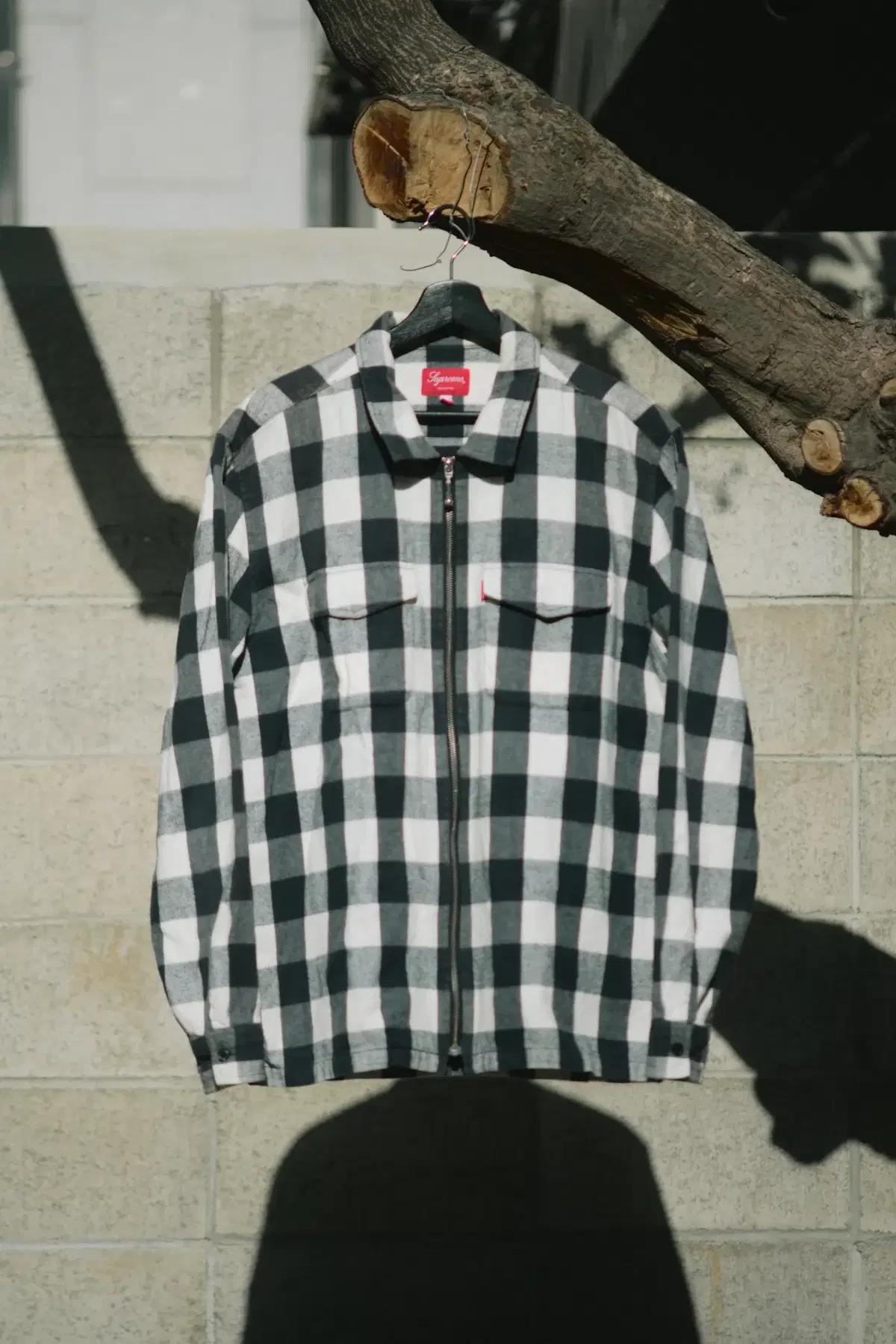 Supreme 16SS Buffalo Flannel ZIP 셔츠