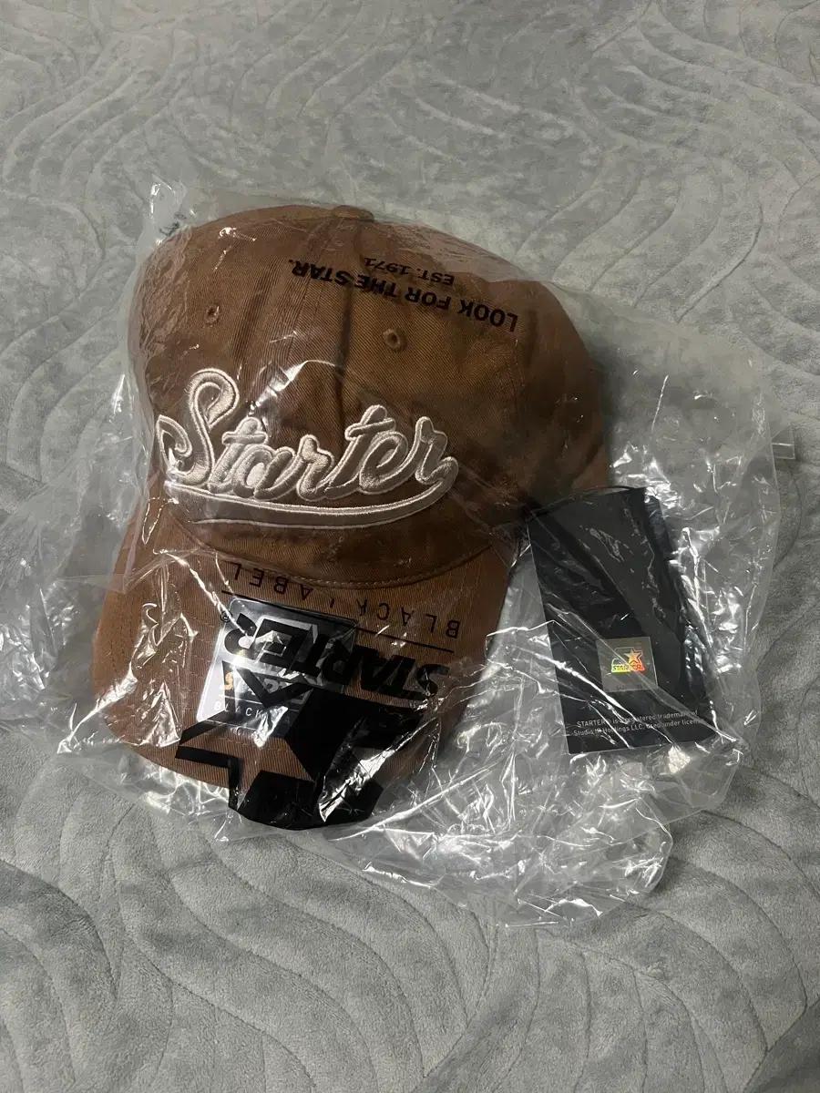 [Free] 스타터=STARTER 블랙라벨 웨이브 로고 볼캡모자 브라운