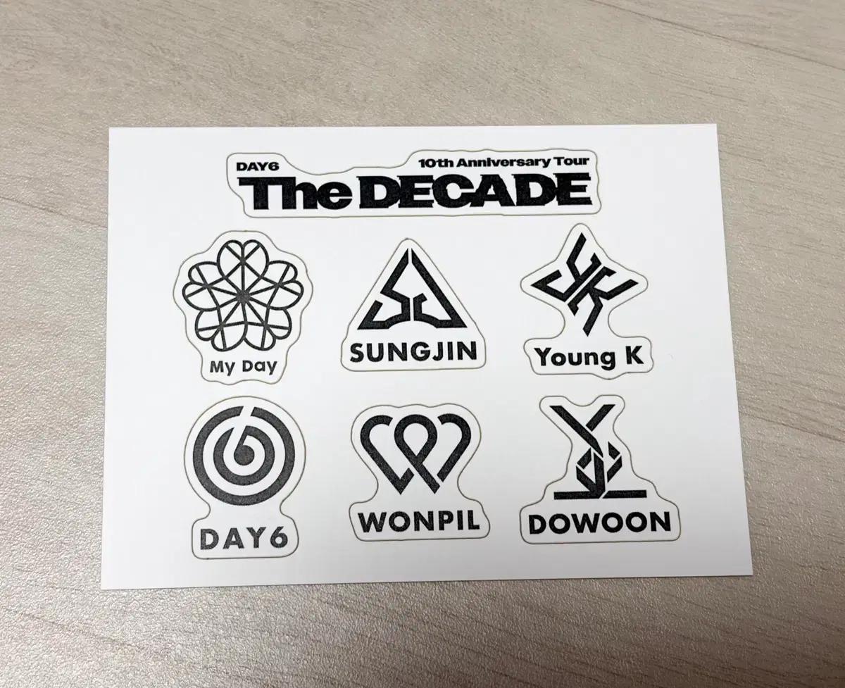 데이식스 10주년 공식 타투 스티커