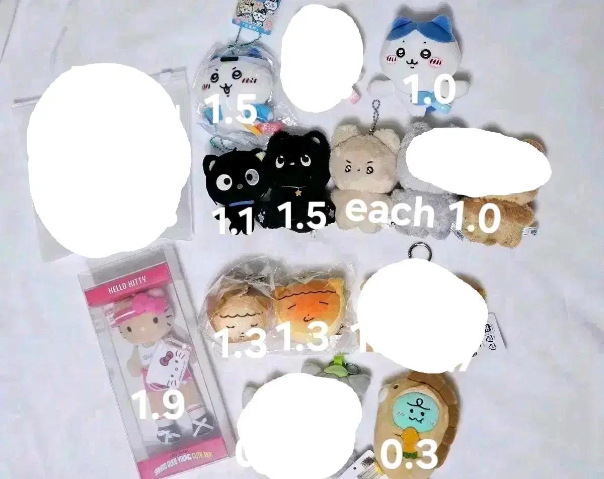 라이즈 투어스 더보이즈 인형 헬로키티 마루는강쥐 치이카와 하치와레