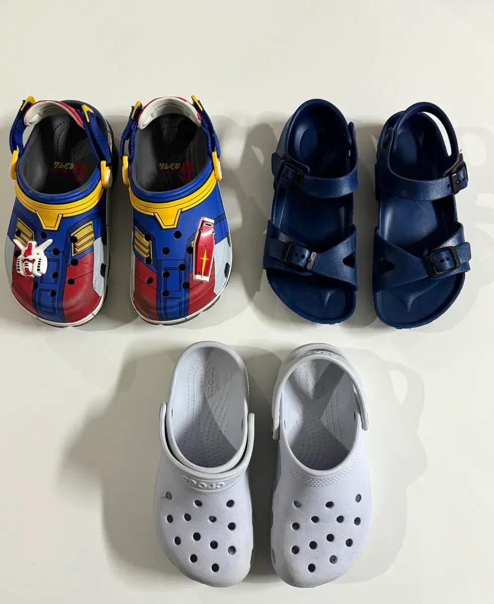 크록스 키즈, 버켄스탁 키즈 c13 190사이즈 3켤레 일괄