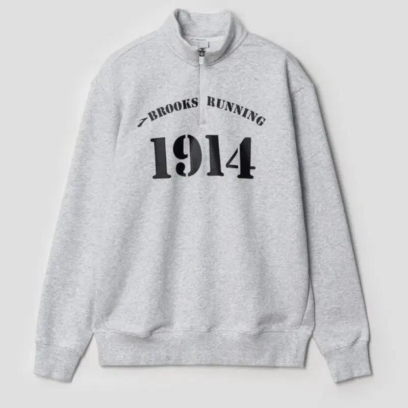 XL BROOKS 브룩스 1914 로고 반집업 맨투맨