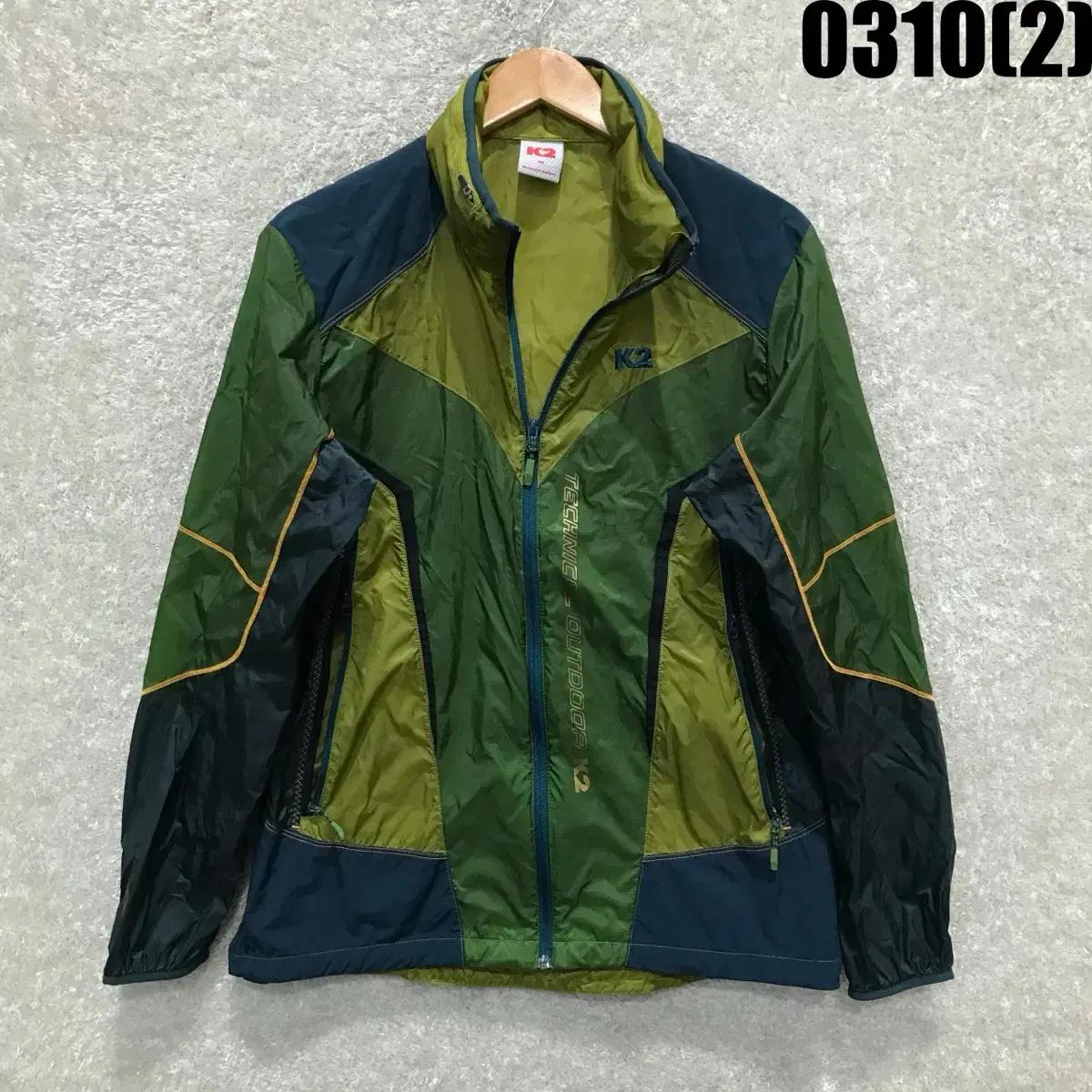K2 바람막이 자켓 그린 배색 L
