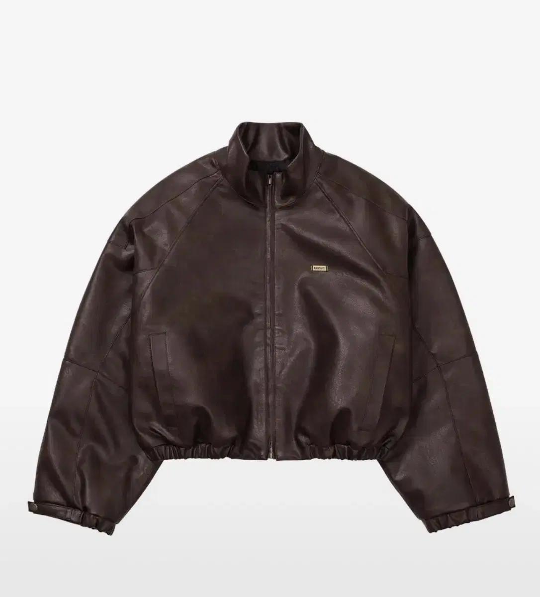 AJOBYAJO Vegan Leather Short Blouson