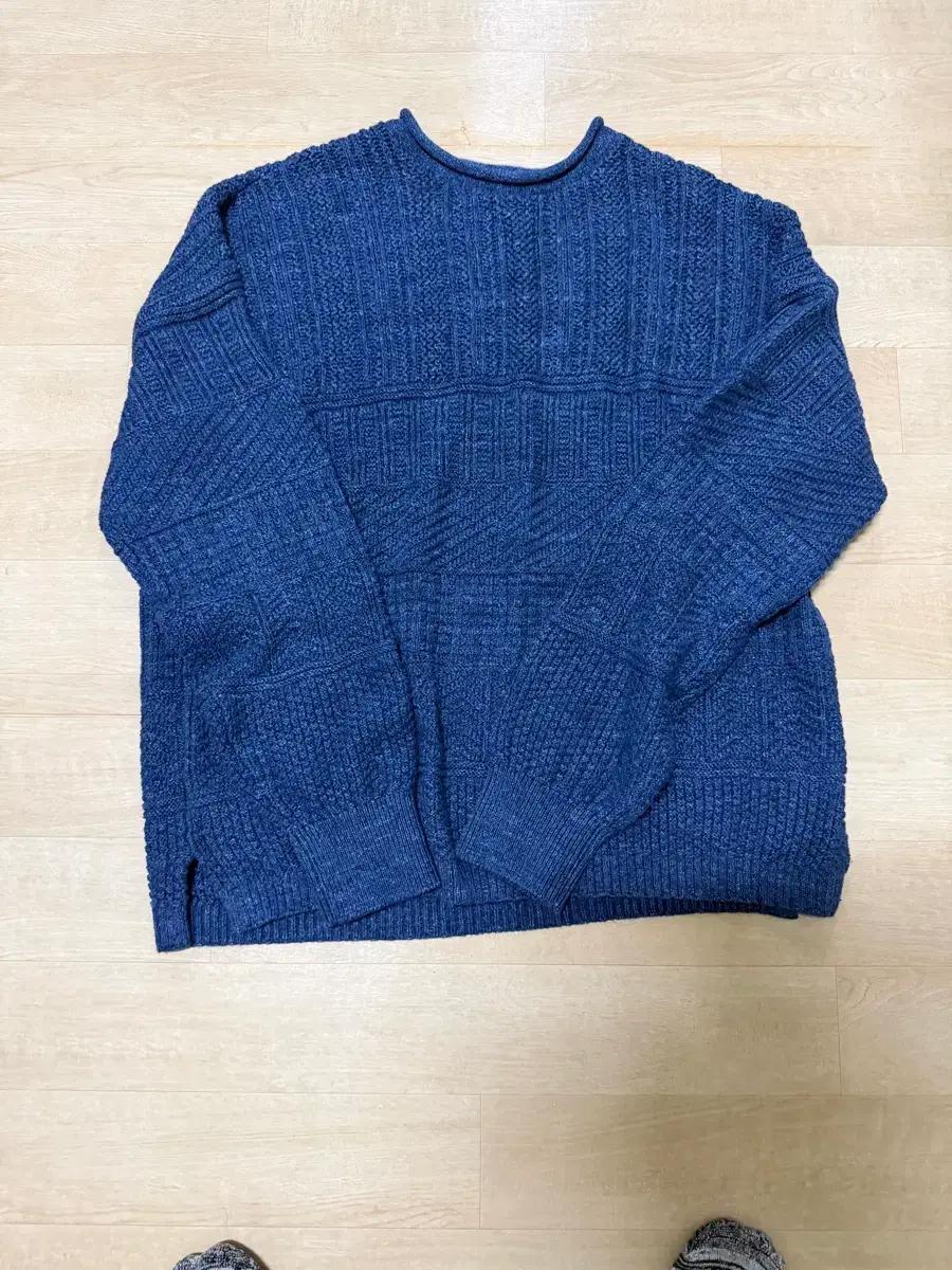 rrl 코튼 린넨 롤넥 L