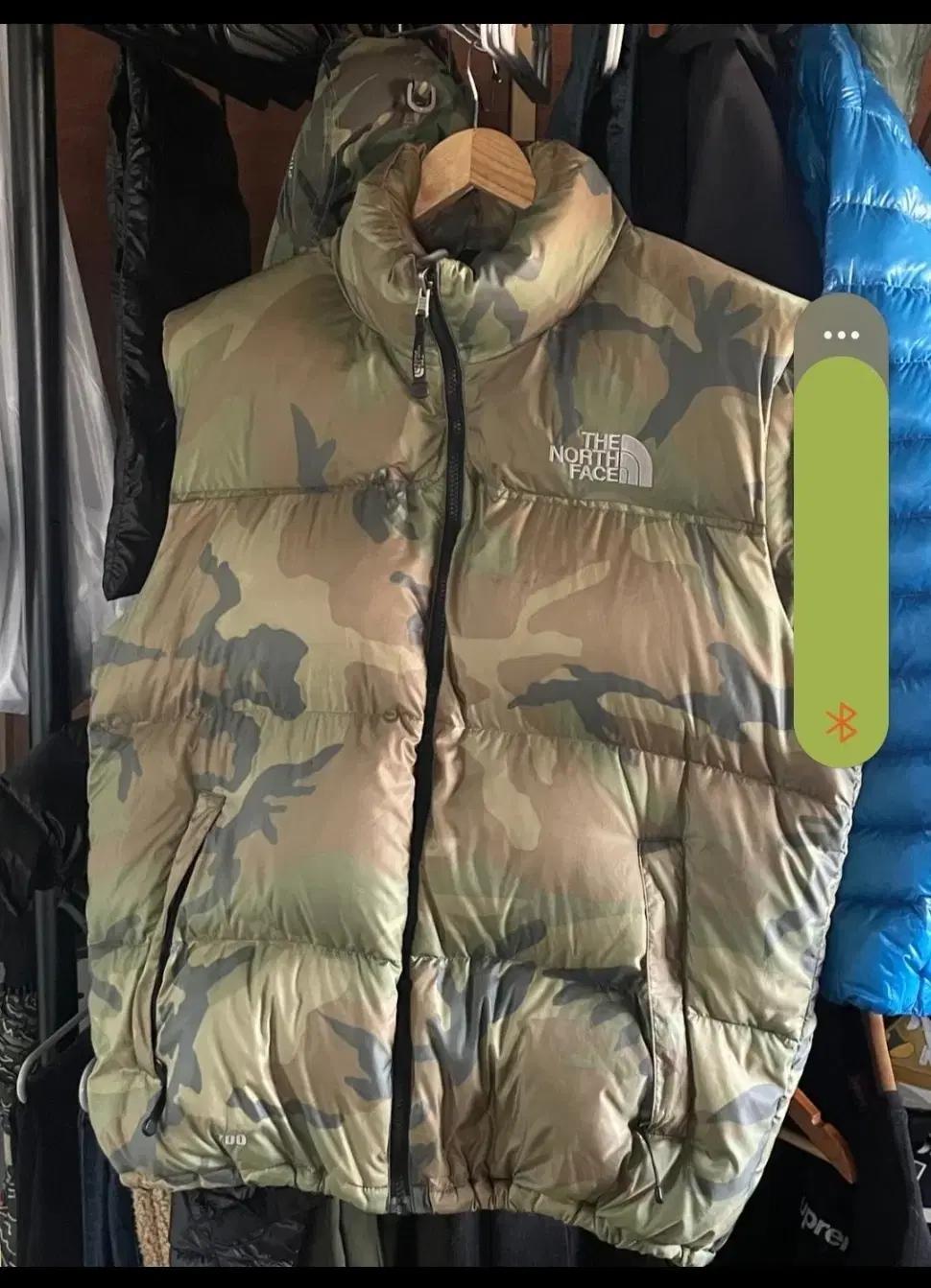(XL/105) 노스페이스 카모 패딩 조끼 눕시 k2 아이다 몽벨