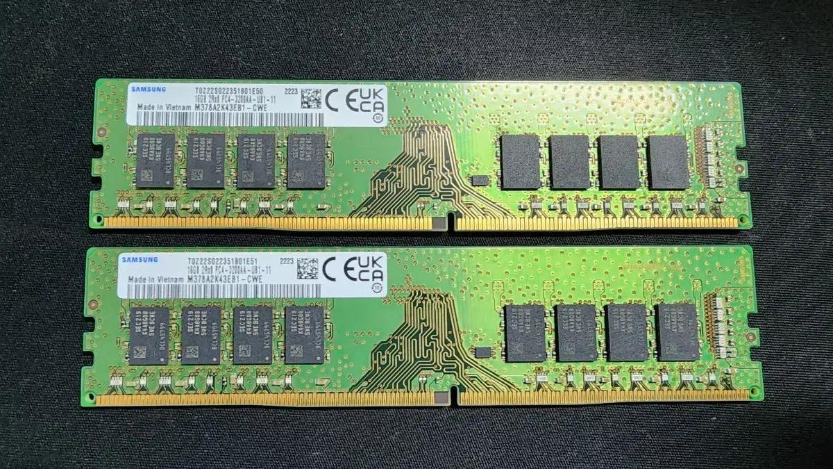 컴퓨터 삼성 램 ddr4  3200   32g