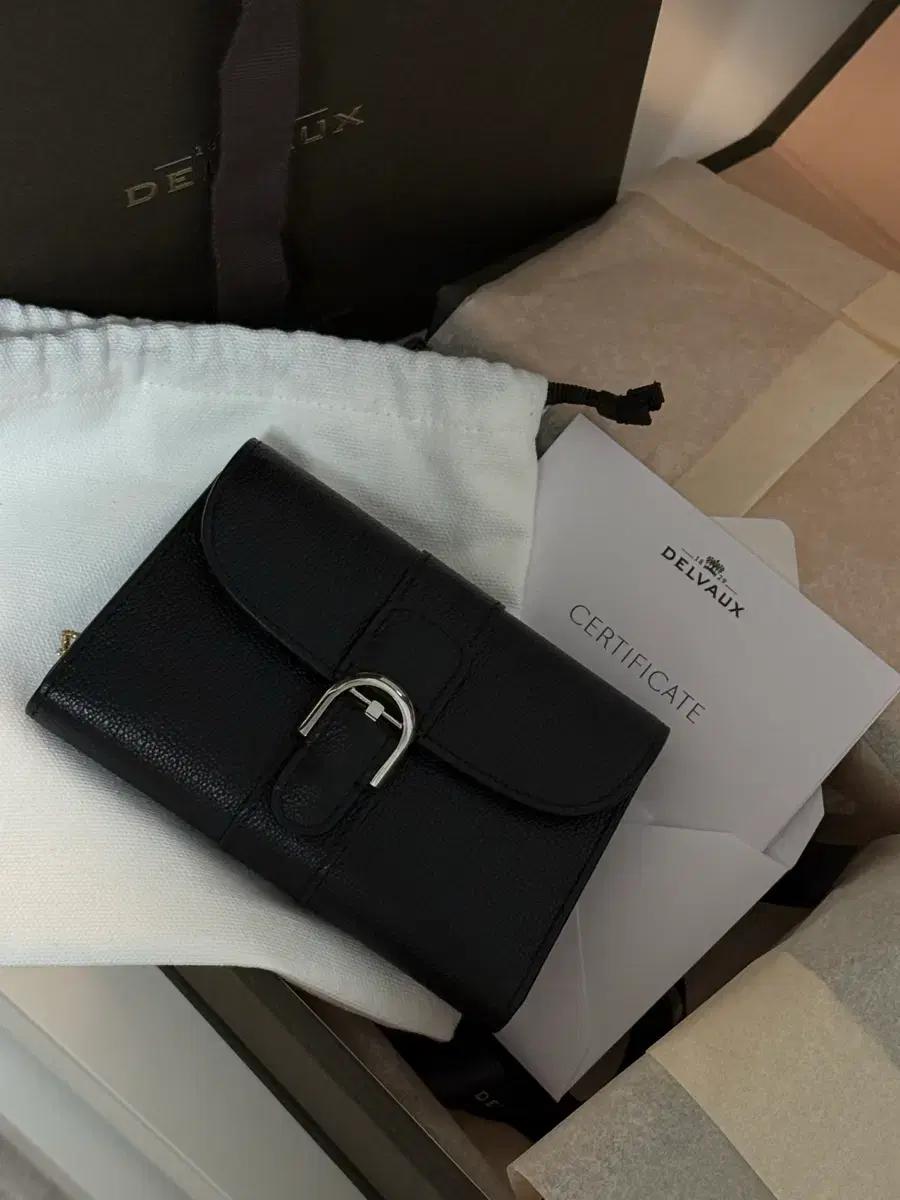 정품 델보 브리앙 카드지갑