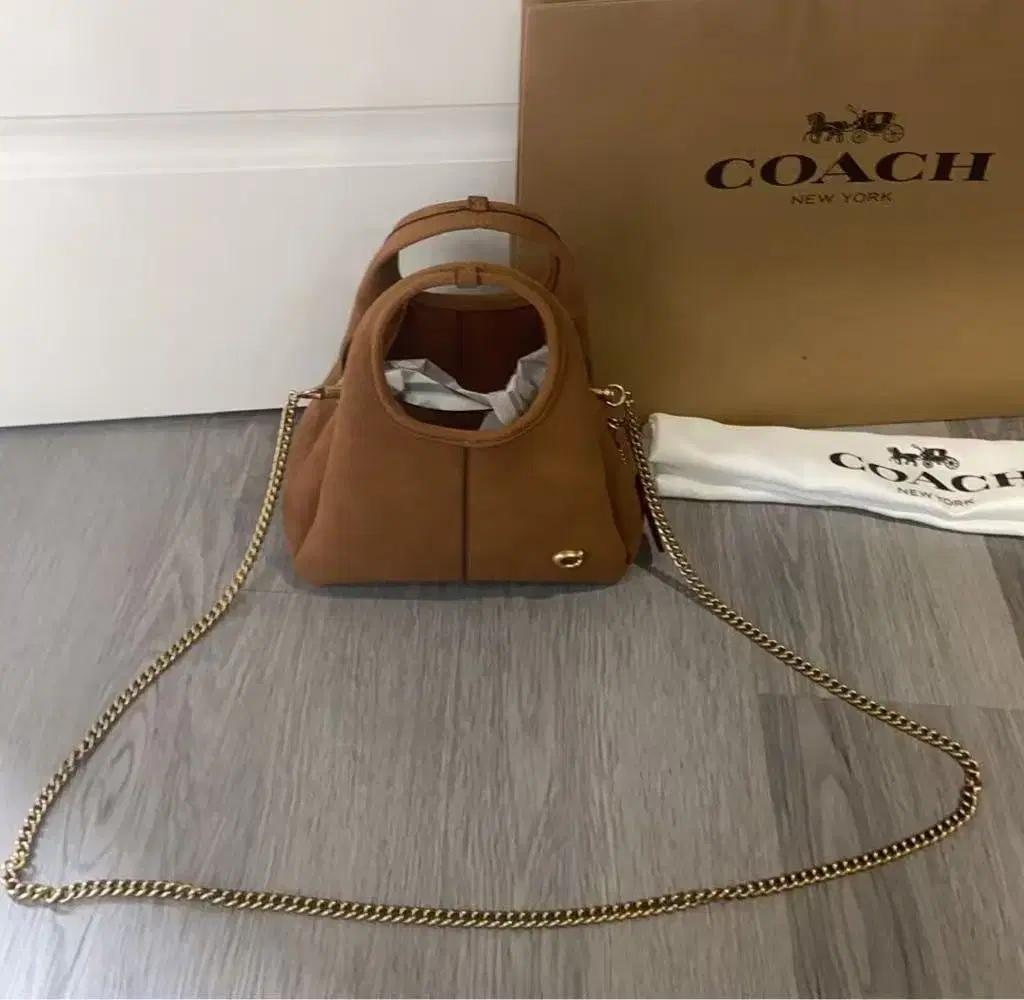 Coach 11월 미니 장바구니 통 소가죽 크로스 가능