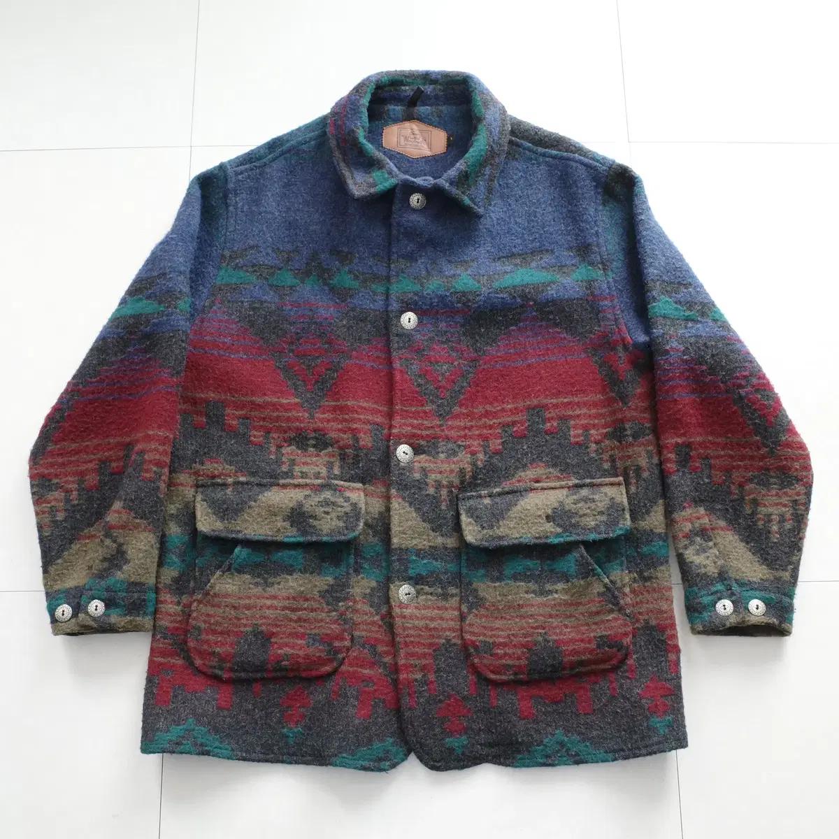 80s 울리치 빈티지 네이티브 나바호 울 자켓 MADE IN USA