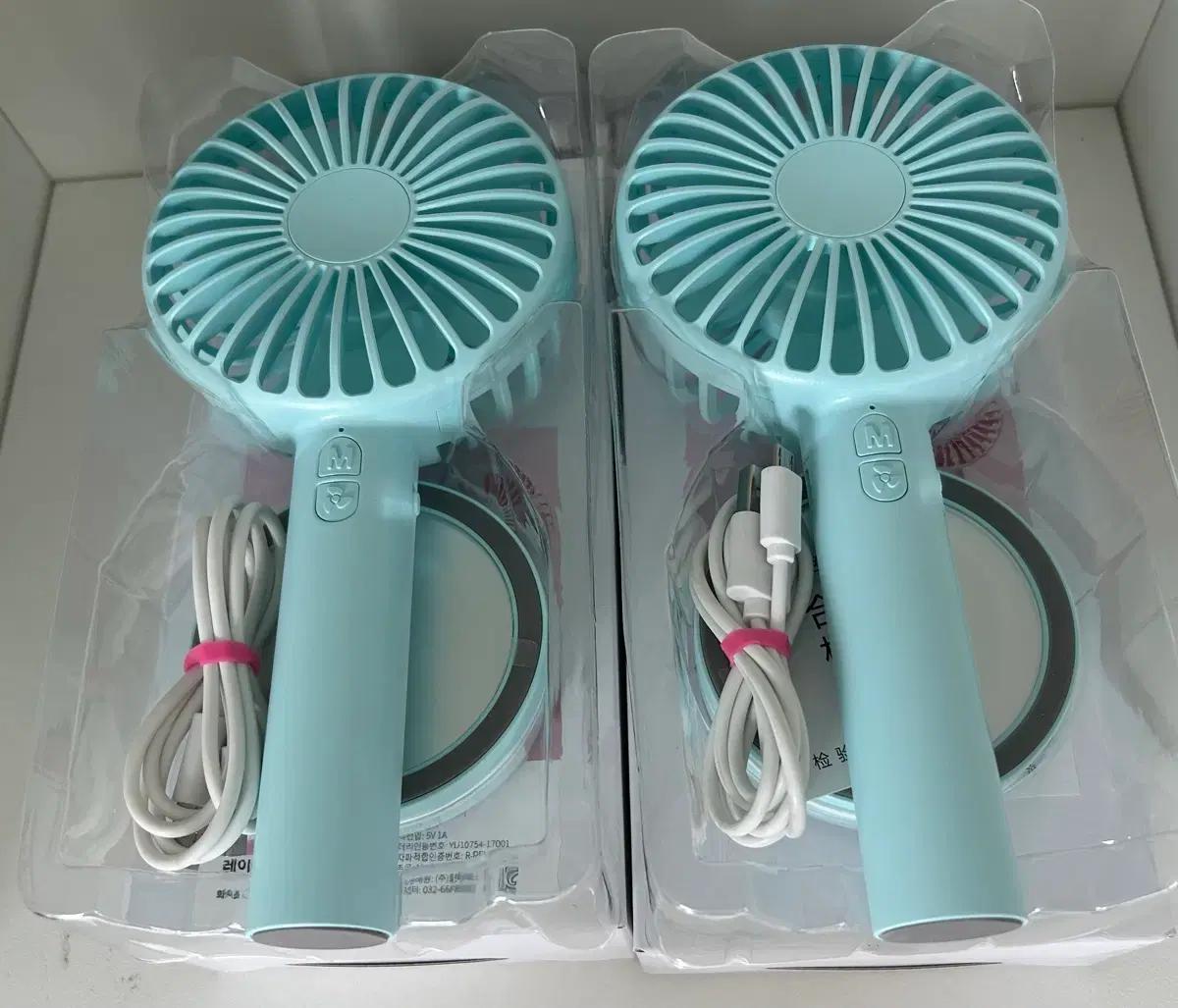 [미사용]2개휴대용 선풍기(LAYFAN 레이팬 선풍기)