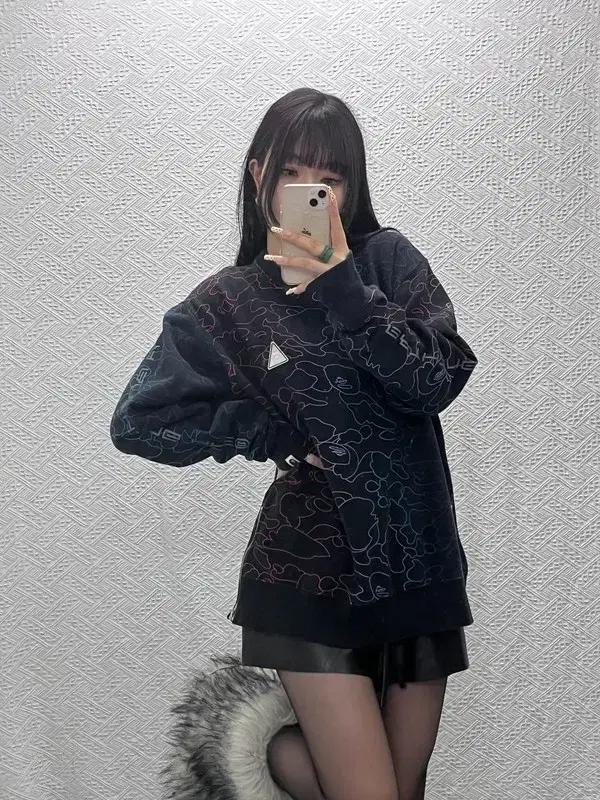 베이프 AAPE 스트릿 펑크 사이드지퍼 레인보우 맨투맨 XL C09867