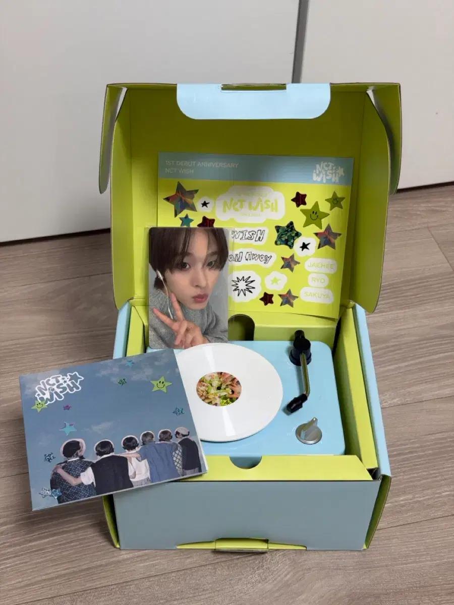 NCT WISH 위시 1주년 블루투스 턴테이블 리쿠 풀세트