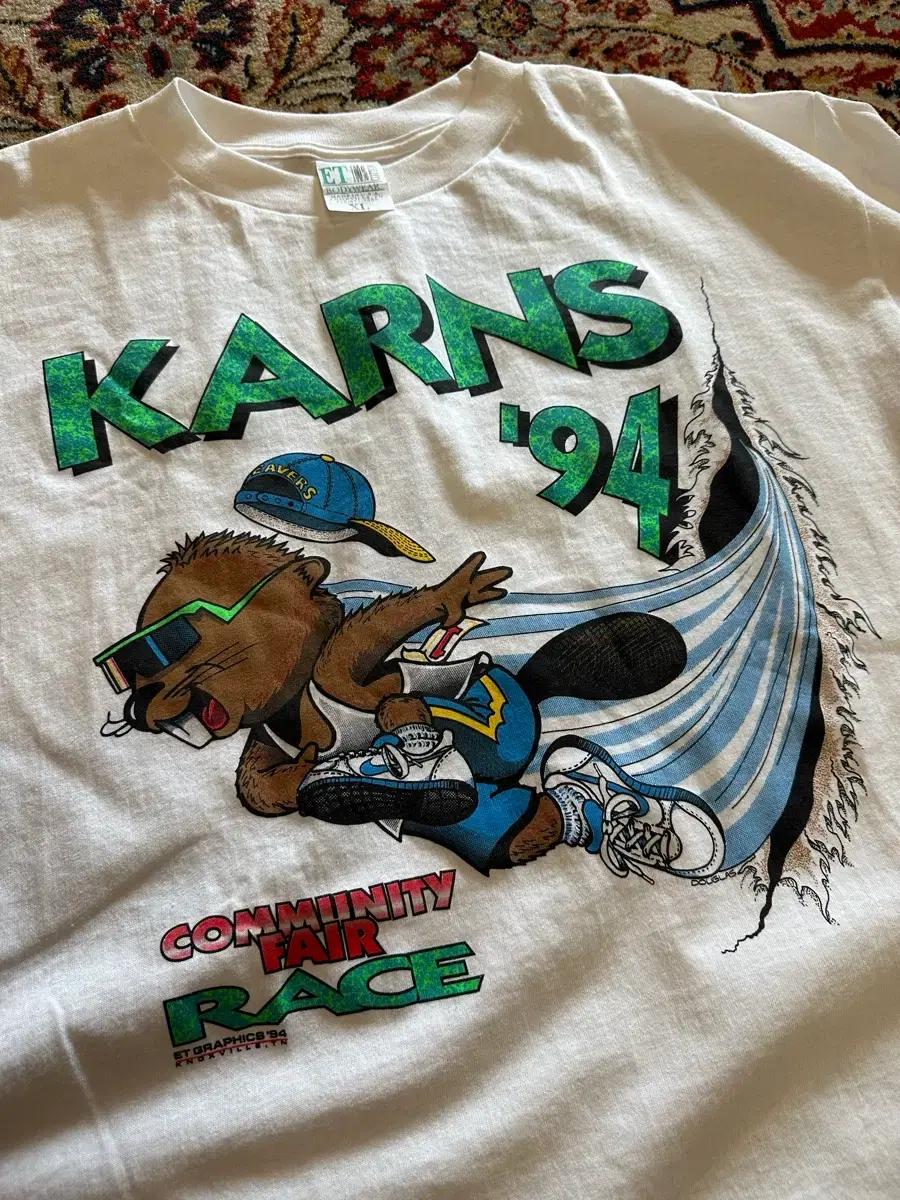 90s karns community fare race tee - XL