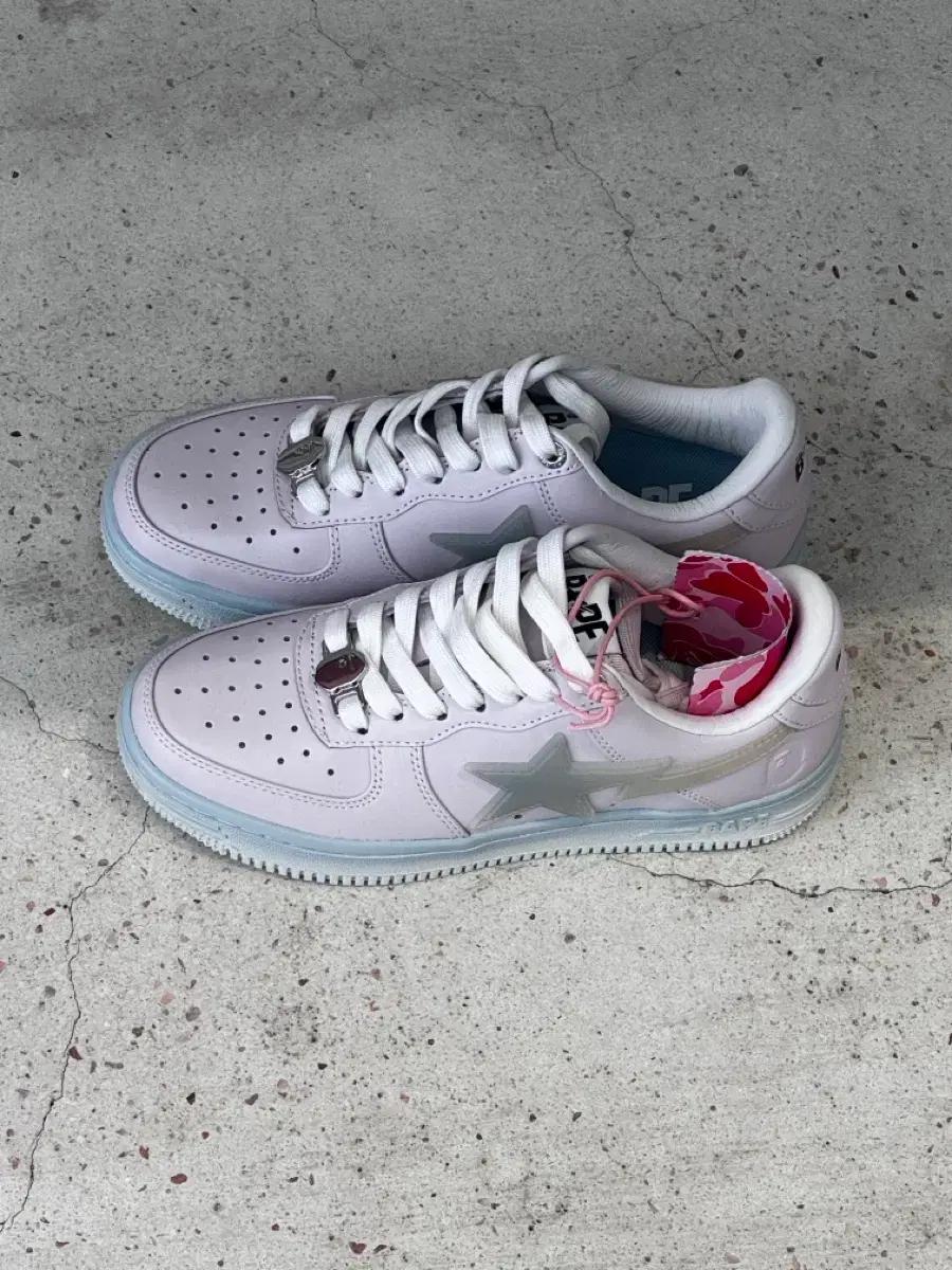 (반택포) bape 베이프 여성 스니커즈 연보라 220 us 4