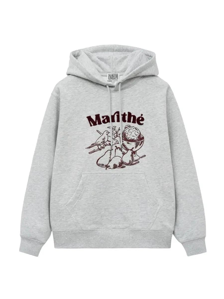 마리떼 BOUCLE EMBROIDERY 그래픽 후드티