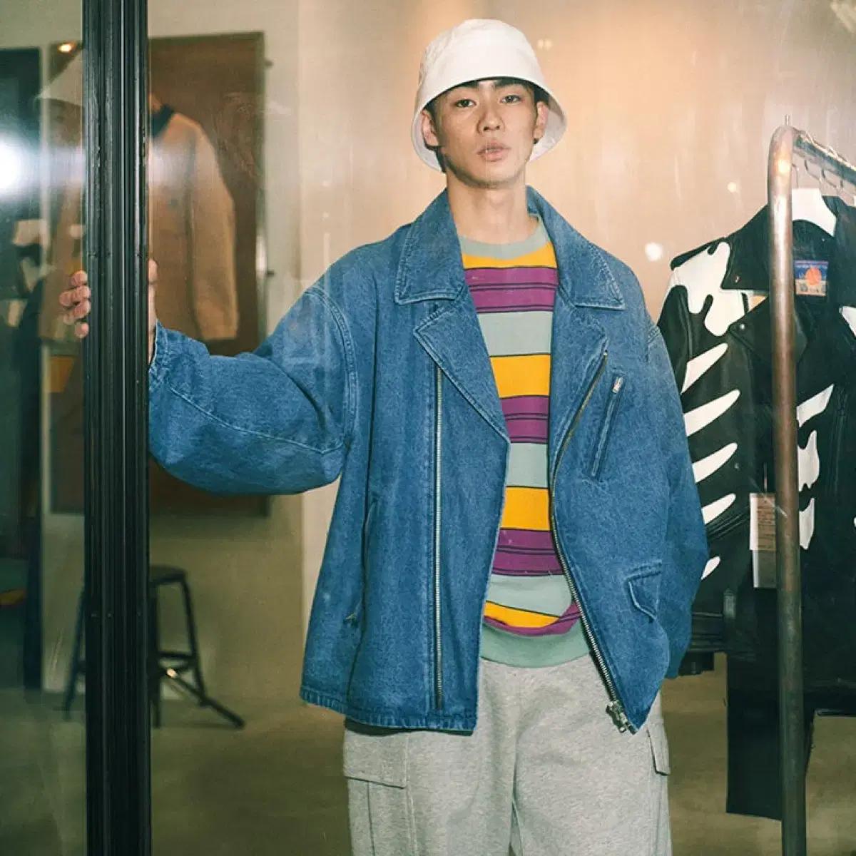 beams denim rider jacket