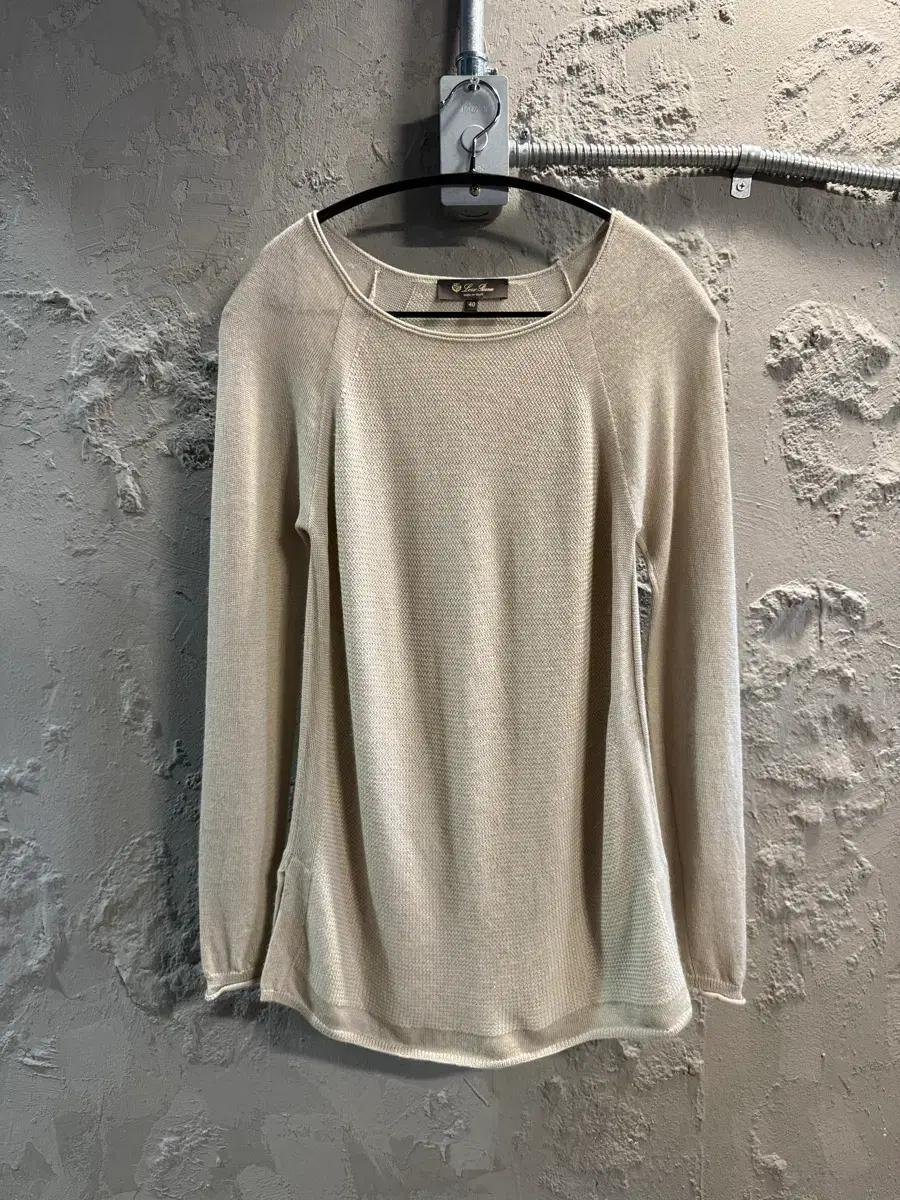 M 로로피아나 LORO PIANA 캐시미어 실크 니트 크림