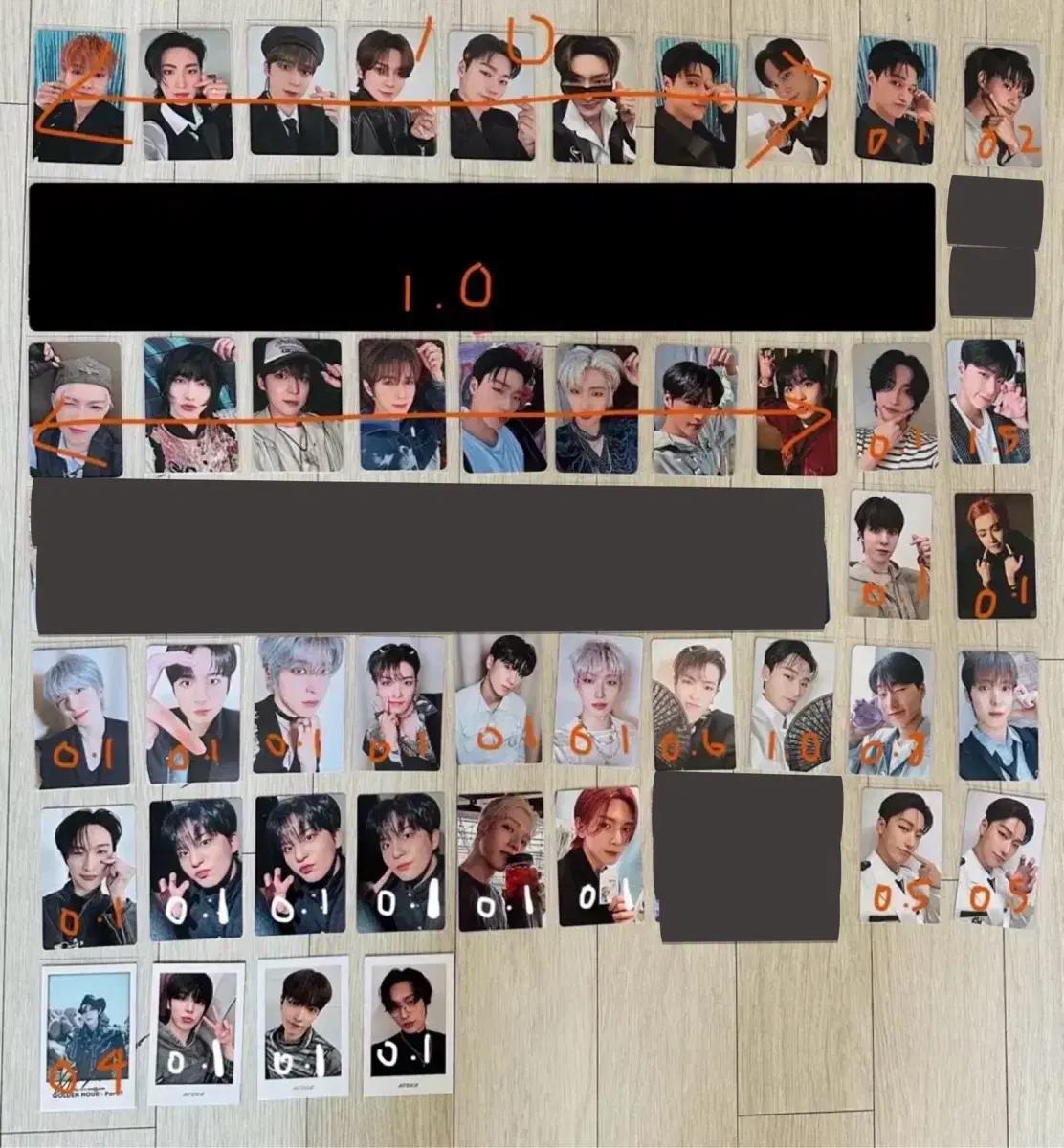 ATEEZ 에이티즈  포토카드(홍중성화 윤호여상산민기우영종호)