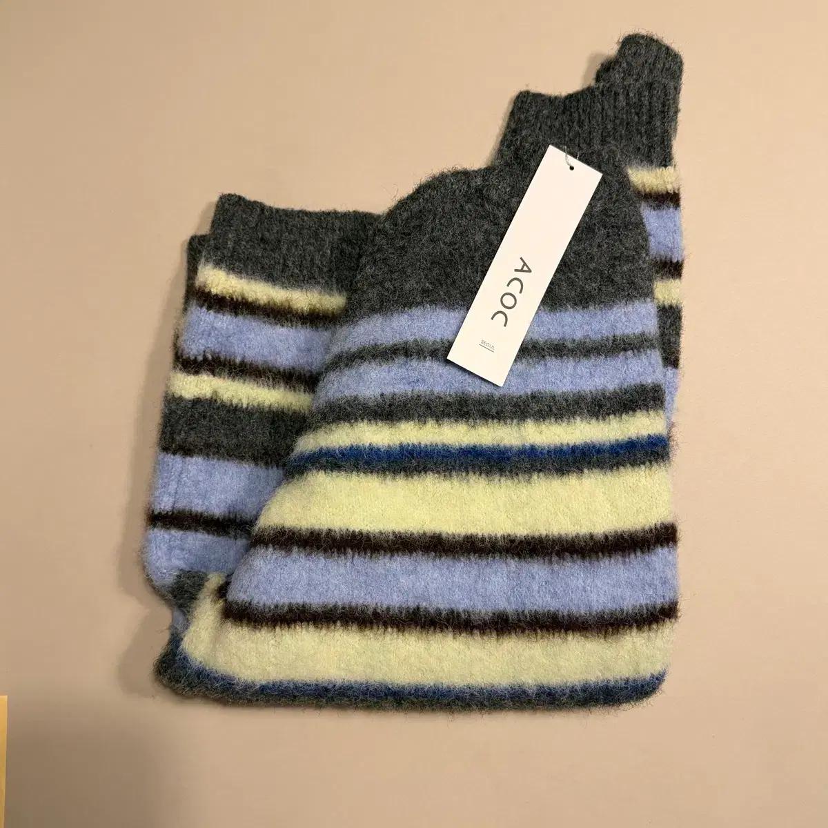 (새상품) 아코크 니트 라이트블루 acoc Horizon Sweater