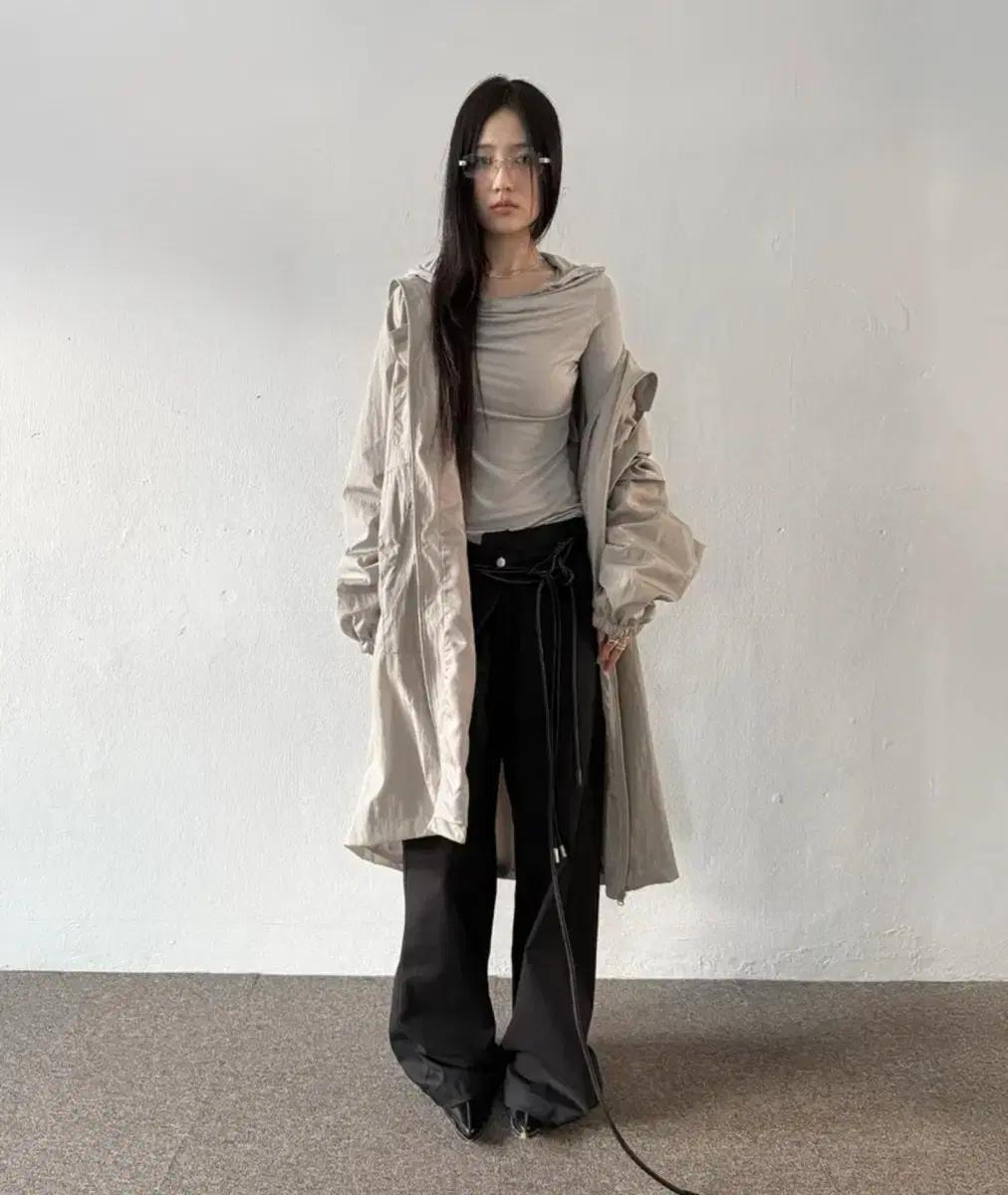 나체 TIE FIELD COAT (UNISEX) BEIGE