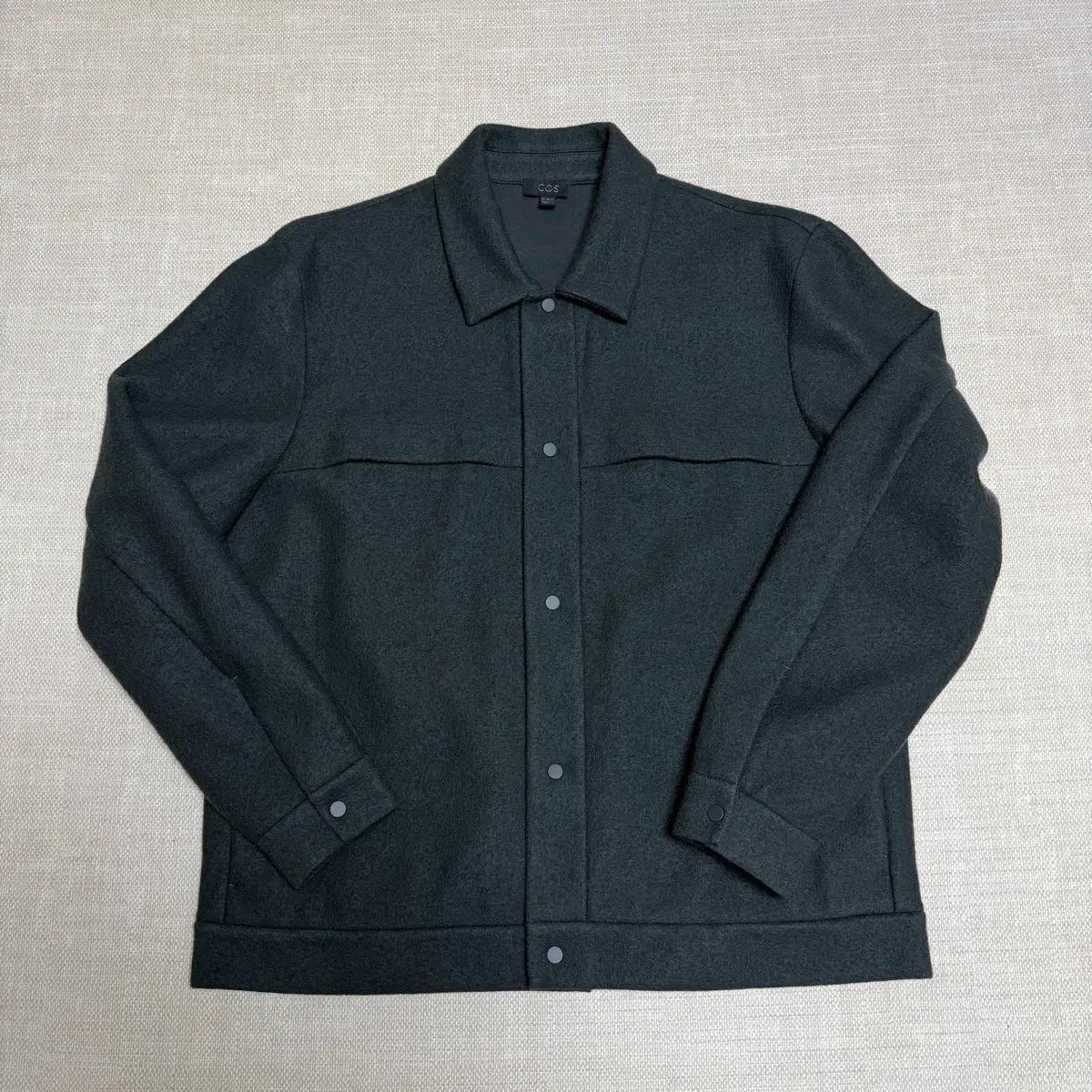 [XL] COS 레귤러핏 펠트 자켓 / 다크그린