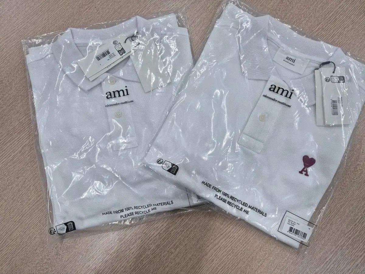 아미 화이트 카라티셔츠 새상품