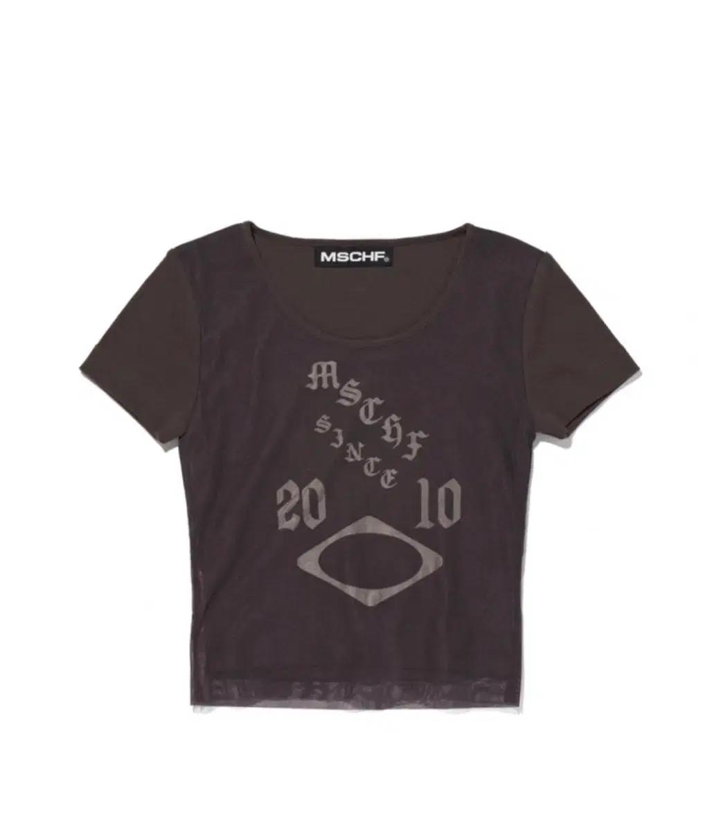 미스치프 sheer mesh top 반팔 크롭티셔츠