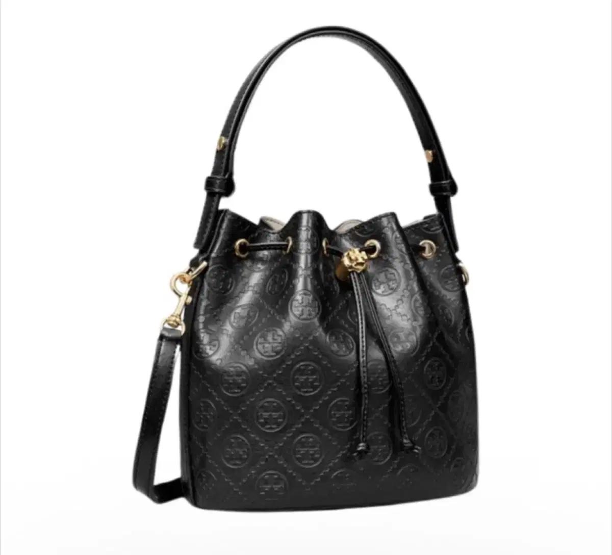 [TORY BURCH] T 모노그램 페블 버킷백