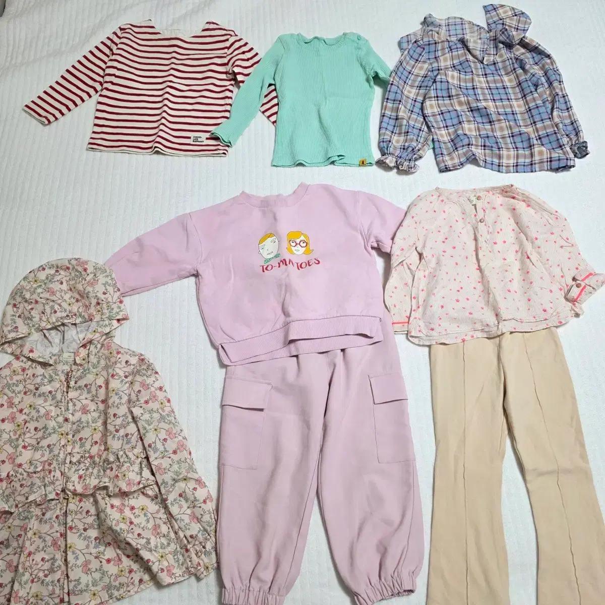 러블리한 110사이즈 여아 봄 아기옷 7p