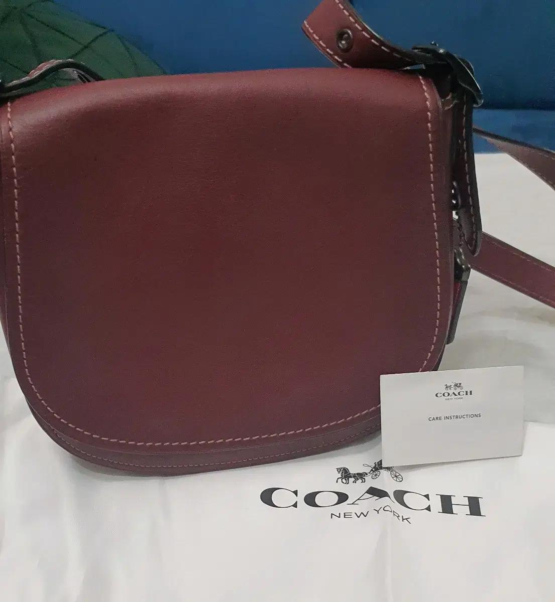 코치  가죽  크로스백 Coach Saddle 23