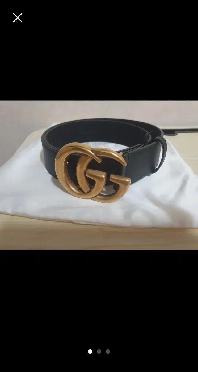 구찌 GG 마몬트 블랙 남성벨트(4cm)
