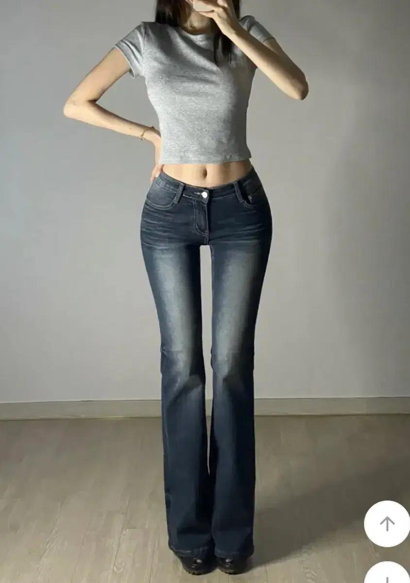 에이블리 제뉴어리16 로우라이즈 5탄 골반패드 청바지