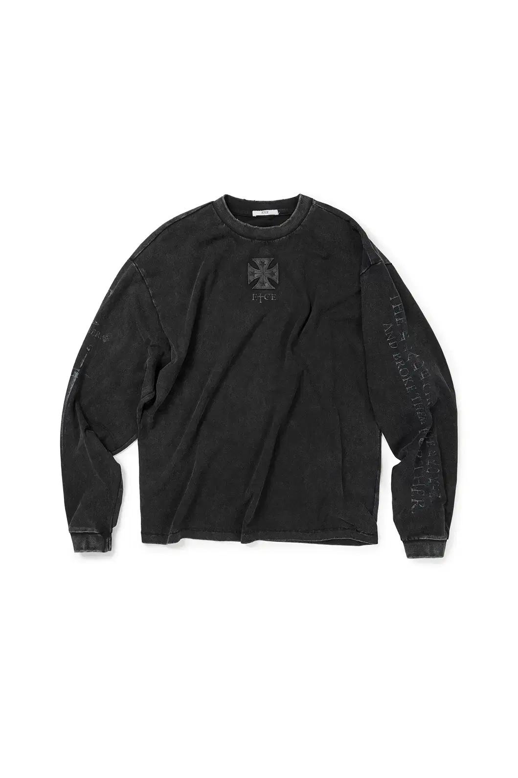 etce CROSS LEATHER PATCH L/S TEE (BLACK)