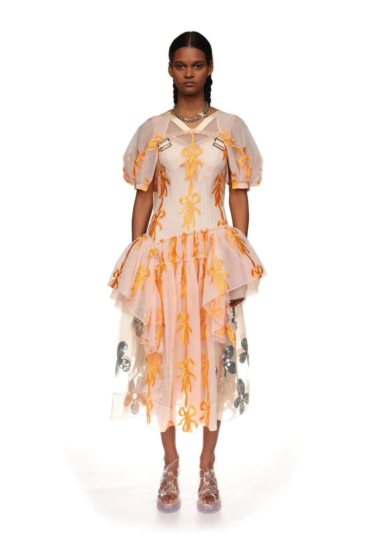simone rocha 시몬로샤 버클 튜튜 시퀸 미디 원피스