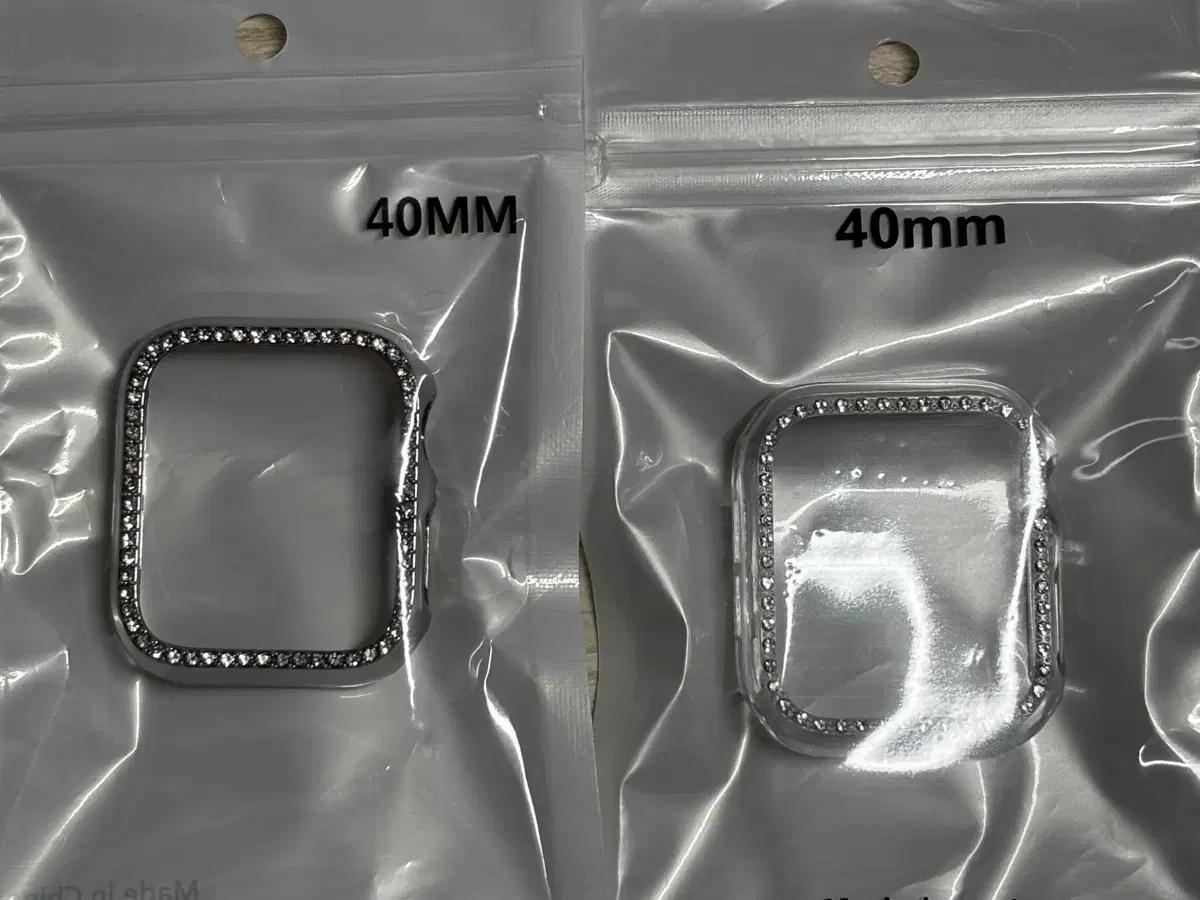 애플워치 큐빅 케이스 40mm(2개 같이 팝니다)