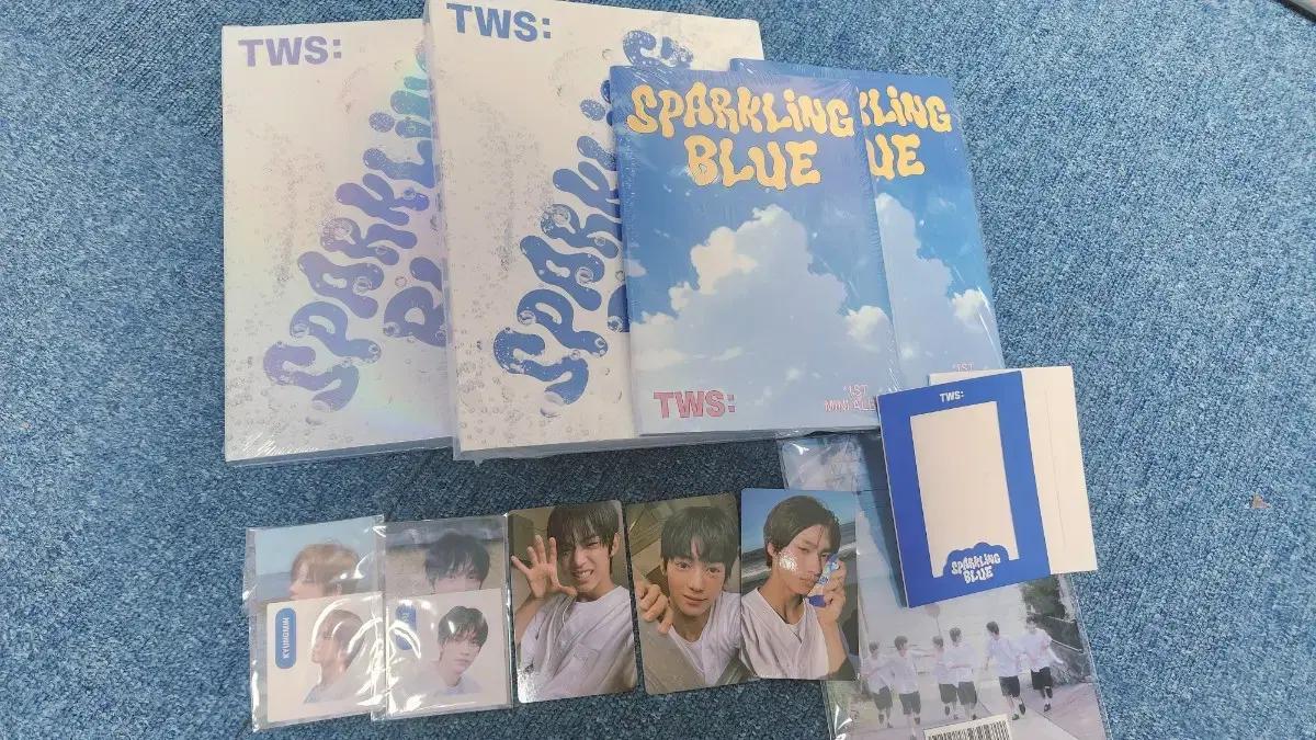 미개봉 ) 급처 TWS 스파클링블루 앨범 + 위버스특전   포카 세트