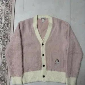 (Unisex xs) 라코스테x골프왕 핑크 모헤어 가디건
