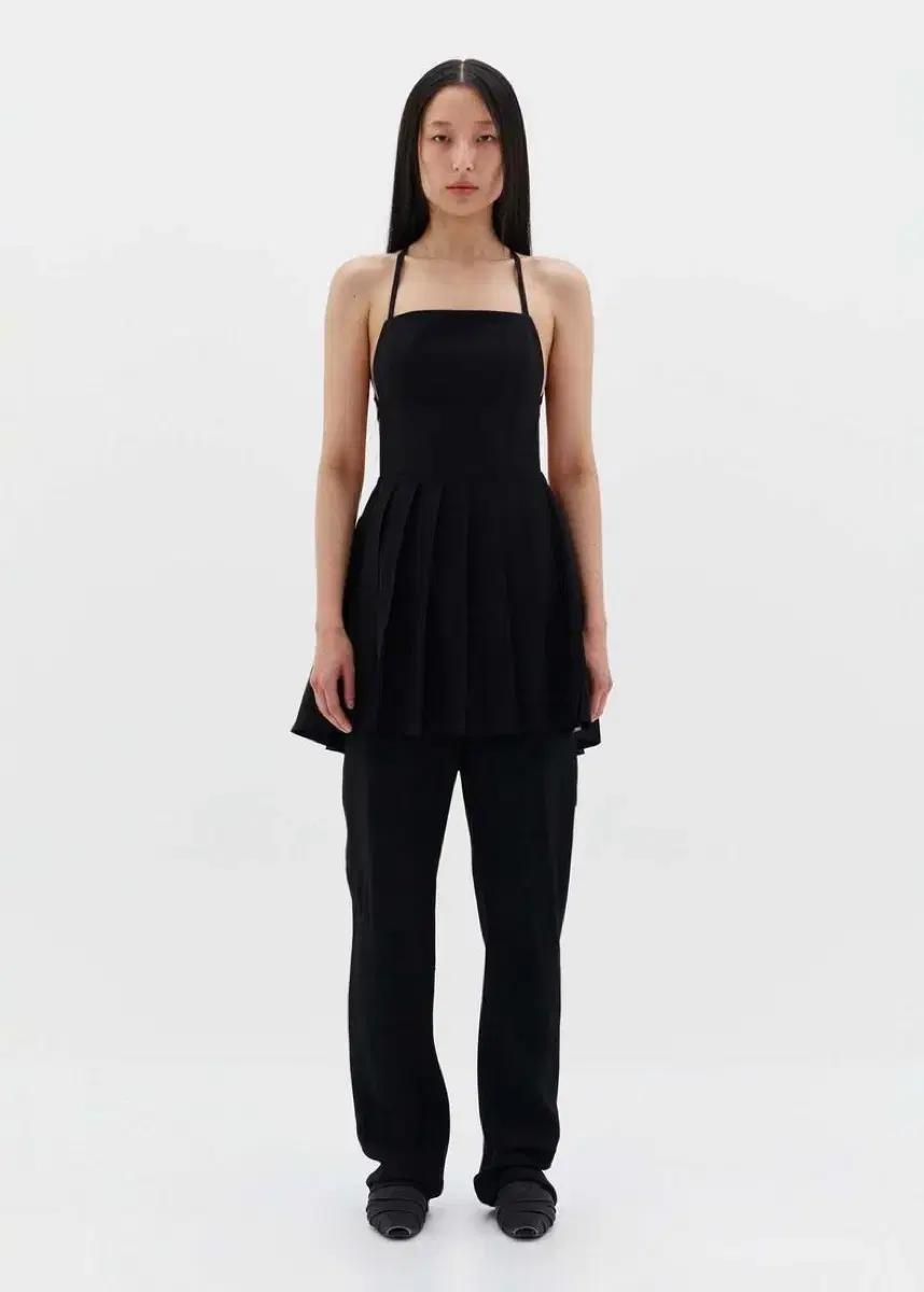 로우클래식 pleated mini dress