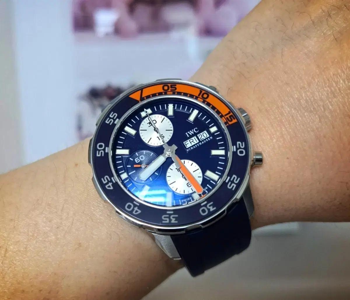 IWC 아쿠아타이머 크로노그래프 민트급 중고 판매 -IWC 오버홀 완료