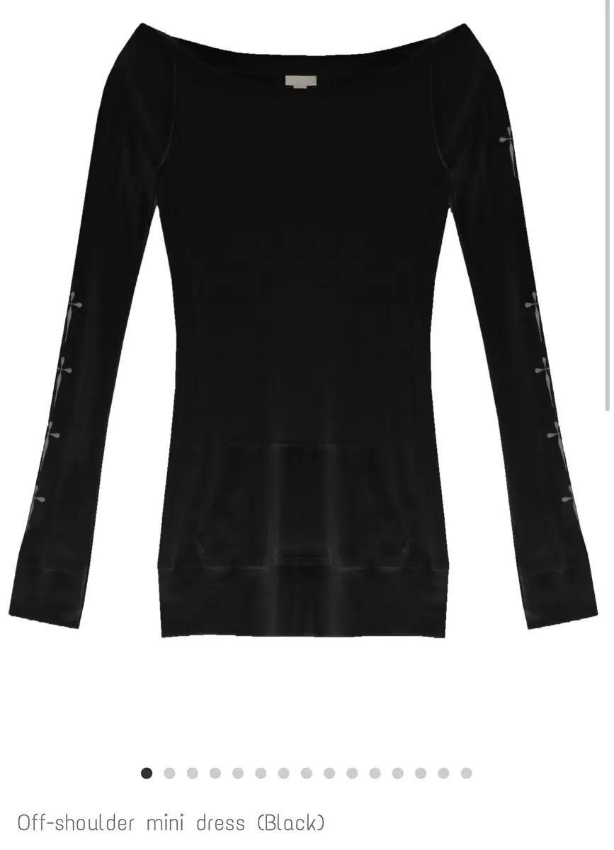 본네 Bonnae Off-shoulder mini dress Black