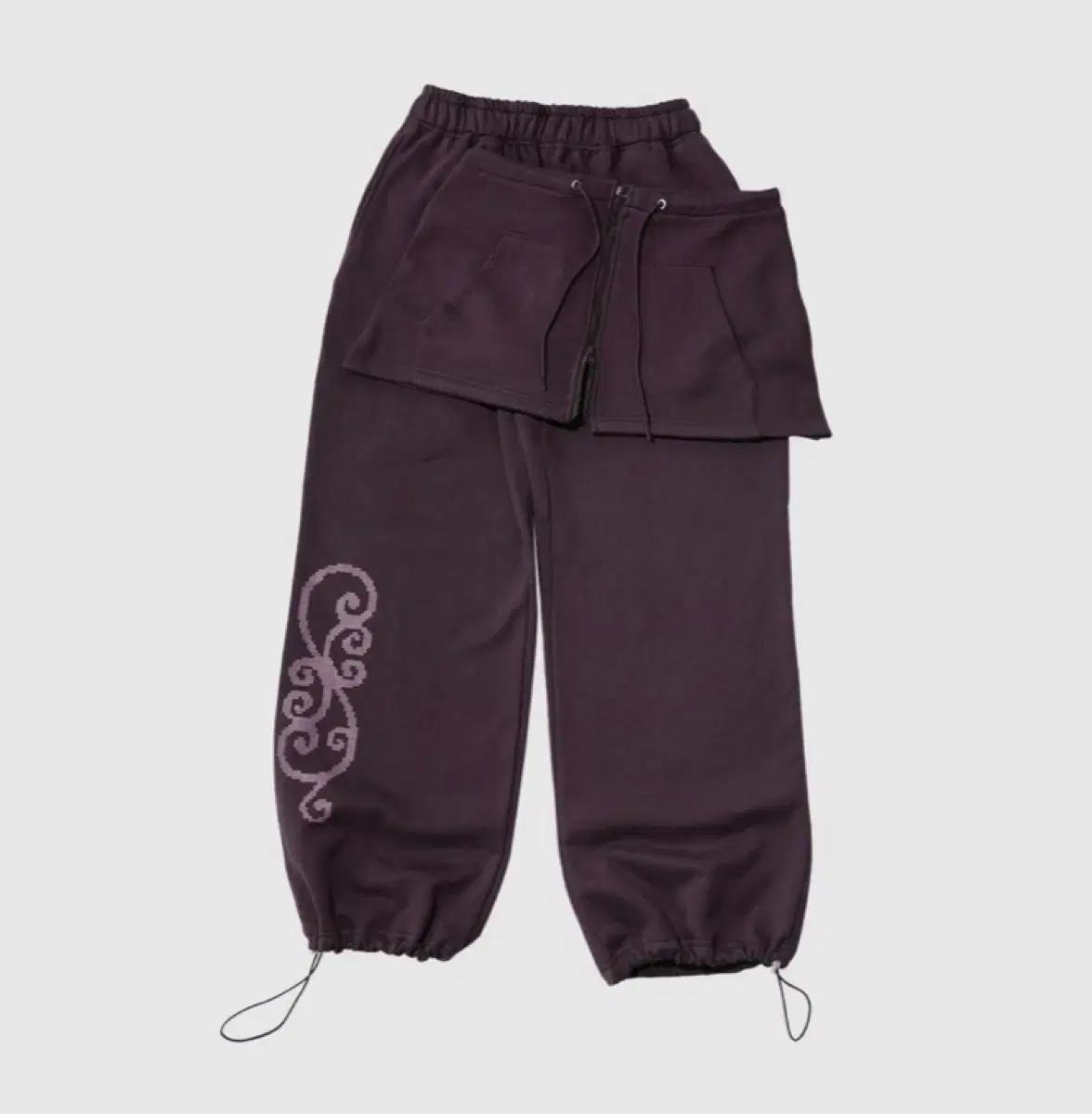 인앤양인하모니 Skirt sweat pants set, washed pu