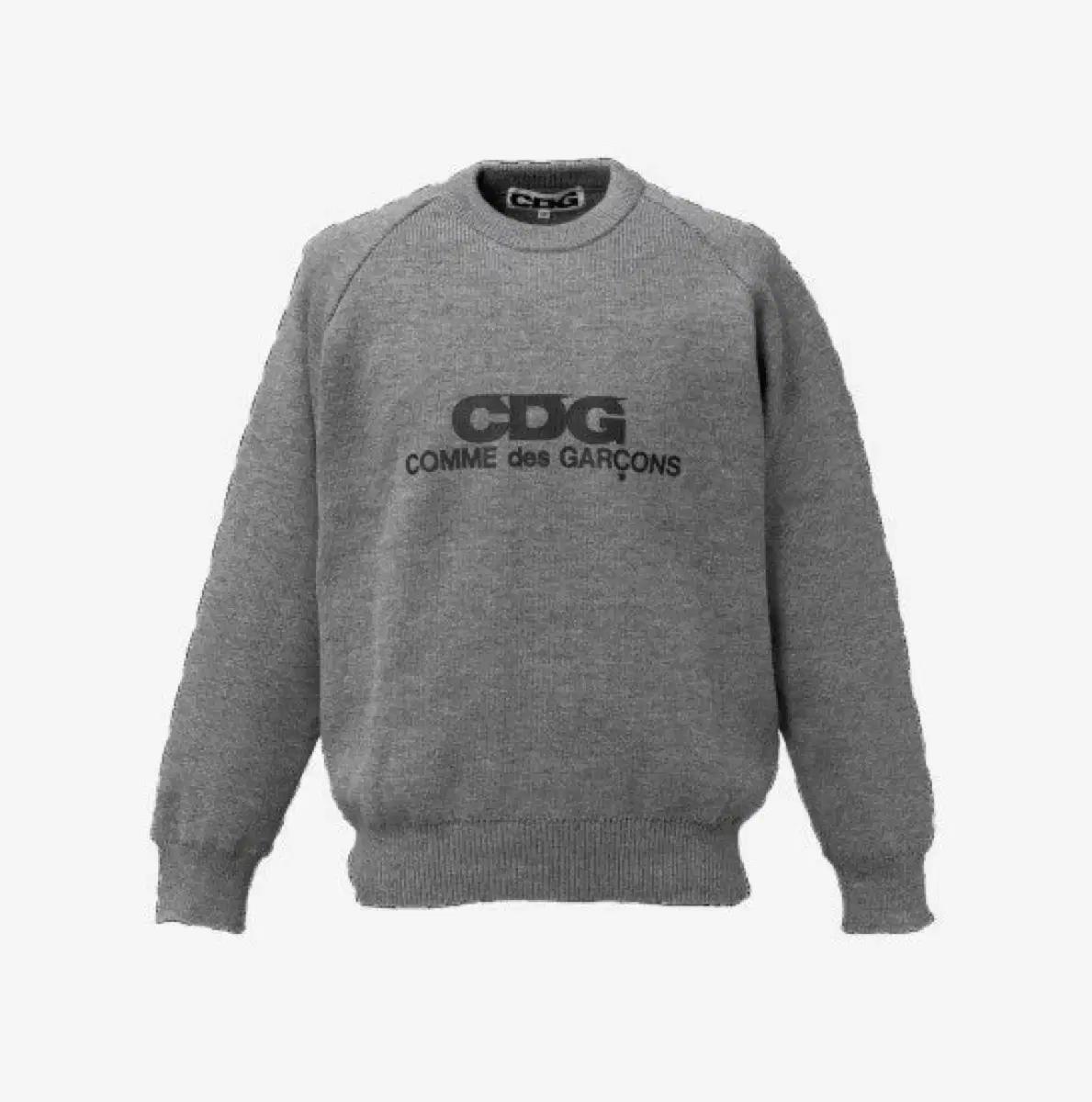 CDG 꼼데가르송 그레이 니트 스웨터