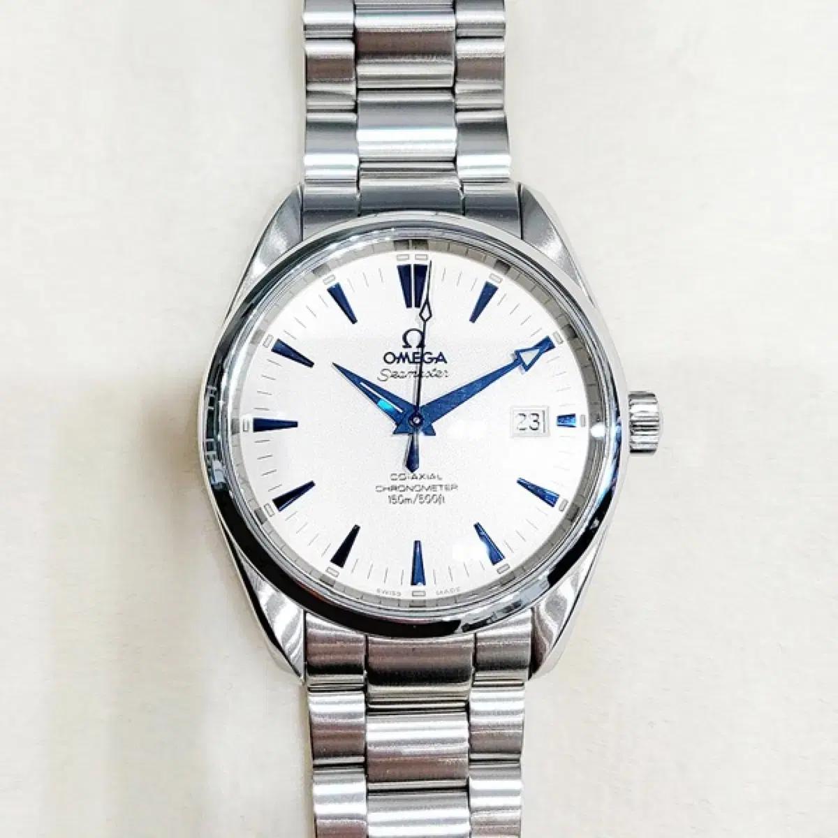 오메가 아쿠아테라 블루핸즈 36mm 구매합니다.