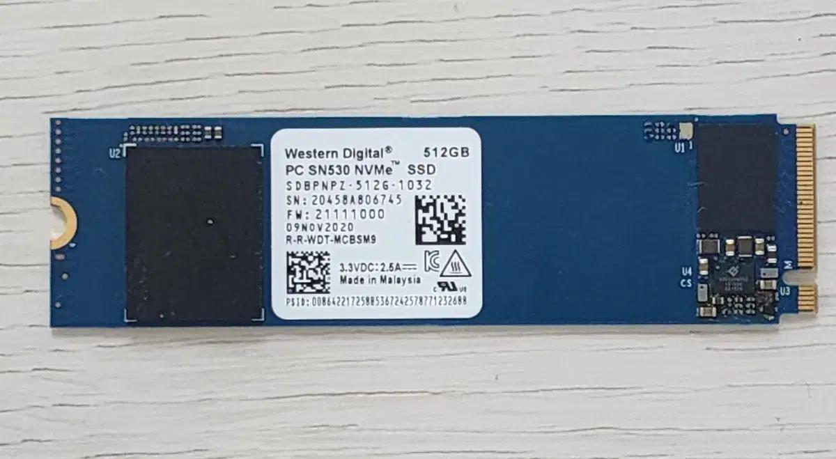 WD PC SN530 512GB NVMe SSD