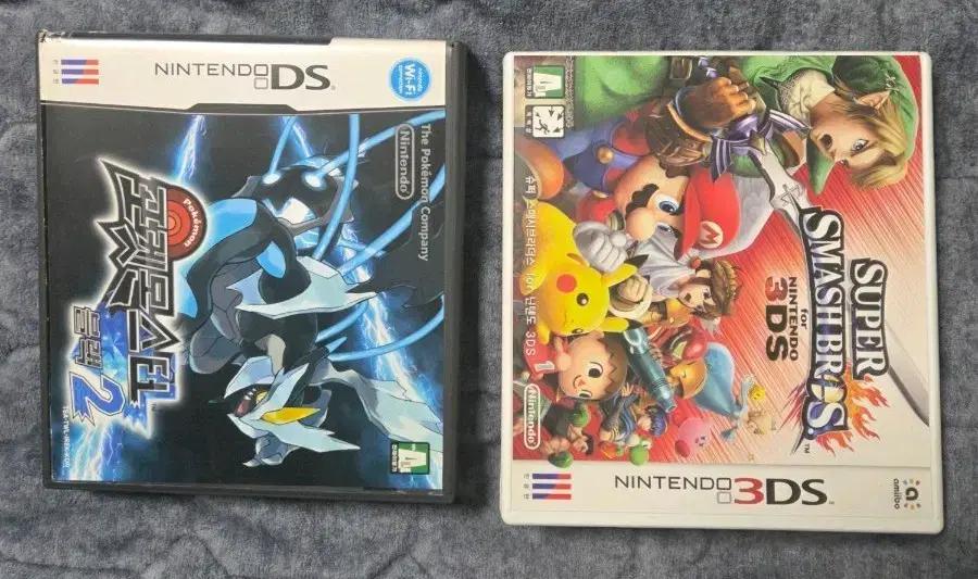 닌텐도 DS 포켓몬스터 블랙2 + 3DS 스매시브라더스