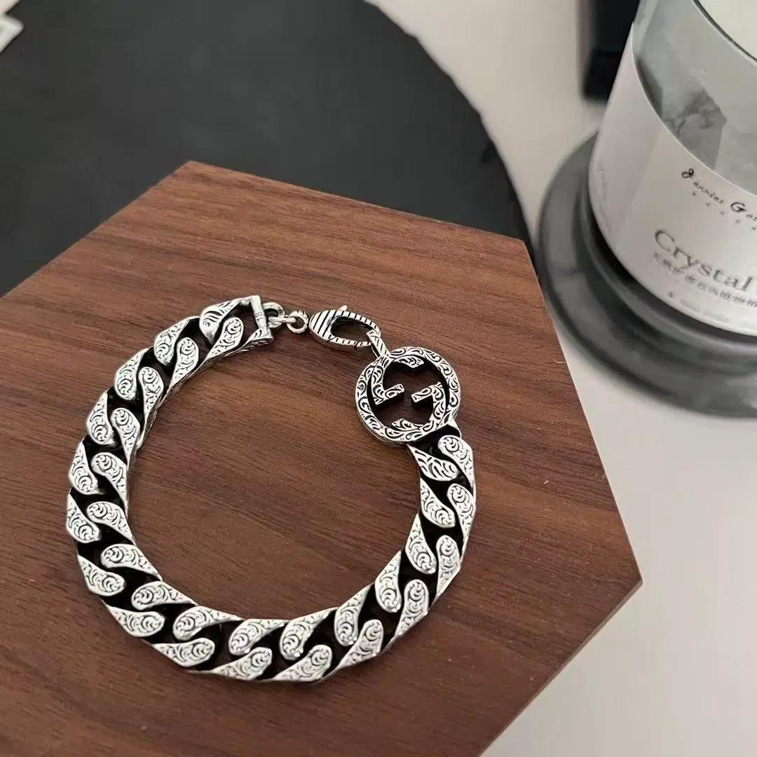 구찌 최신형 레트로 쿠바 팔찌남녀 공용18cm