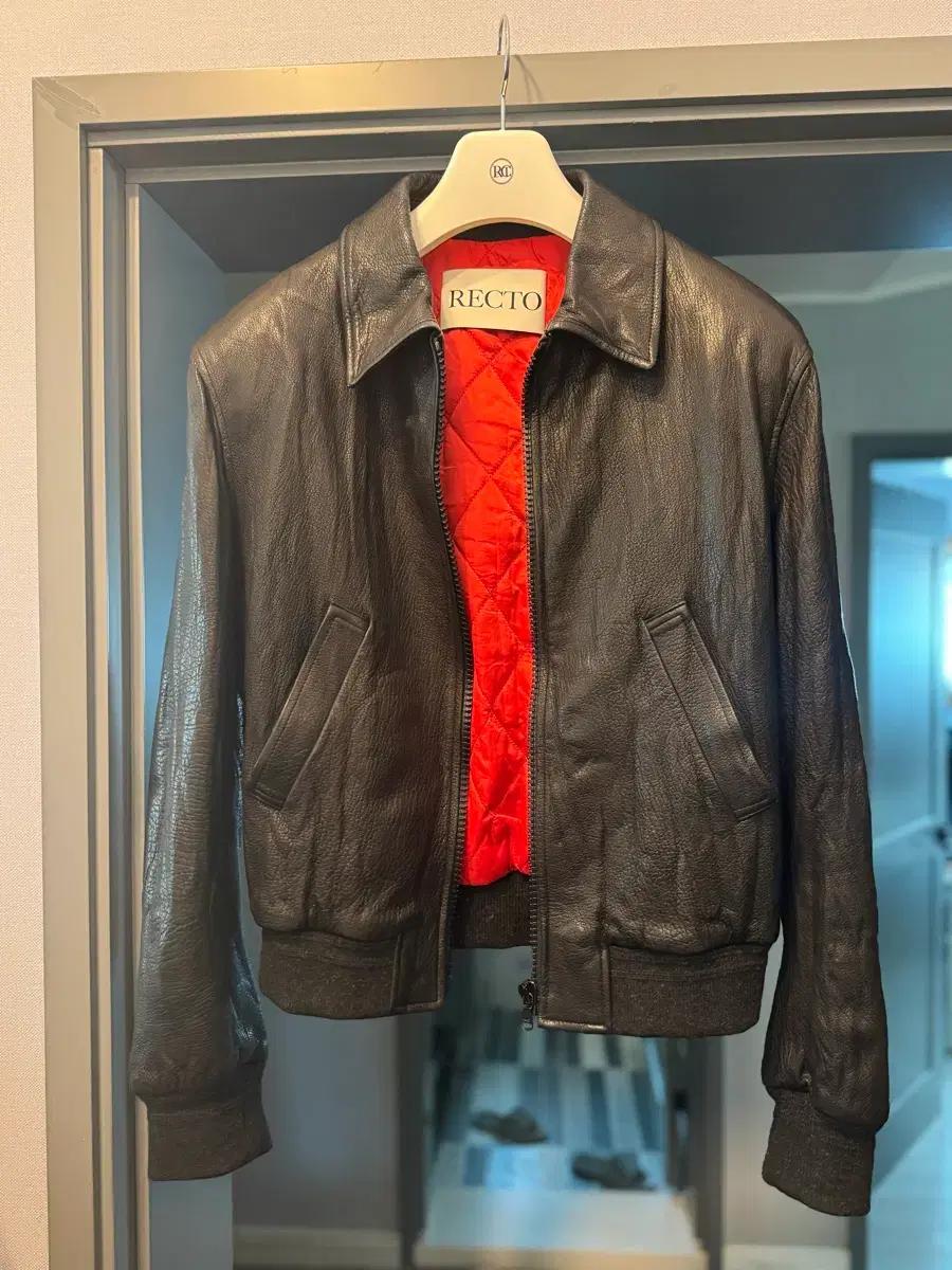 25fw 렉토 벤 고트 레더 크링클자켓 s size
